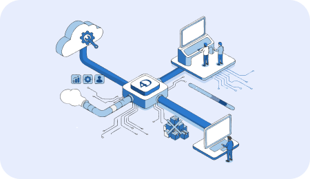 Always on the latest technology illustration
